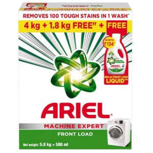 Ariel Front Load Powder 4kg + (1.8kg & 0.5L) Free